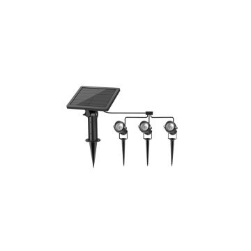 TEDURA Ensemble de spots solaires (1 panneau solaire + 3 spots)