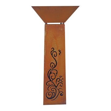 Trapezsäule mit Pflanzenschale