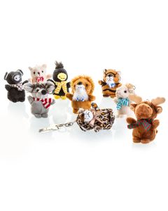 Pl&uuml;schtier-Schl&uuml;sselanh&auml;nger Set &agrave; 10 St&uuml;ck